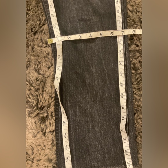 Reformation Women’s High Rise Button Fly Skinny Jeans Raw Hem Black Size 27 - Picture 15 of 16